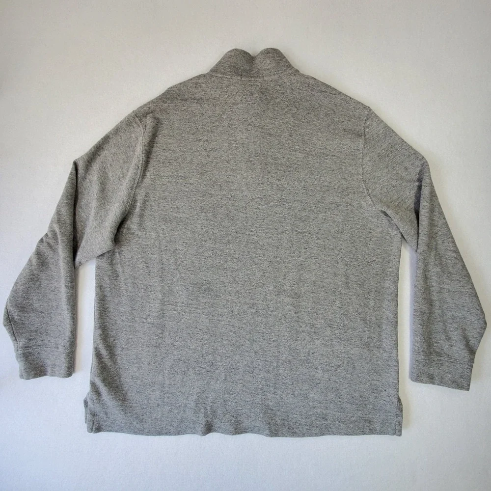 Polo Ralph Lauren Estate Rib Quarter Zip Sweater Mens XXL Gray Cotton‎